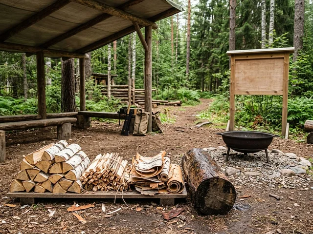 Дрова для школы выживания и туризма в Куровском