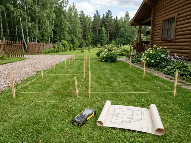 Разметка зон хранения на участке в Куровском